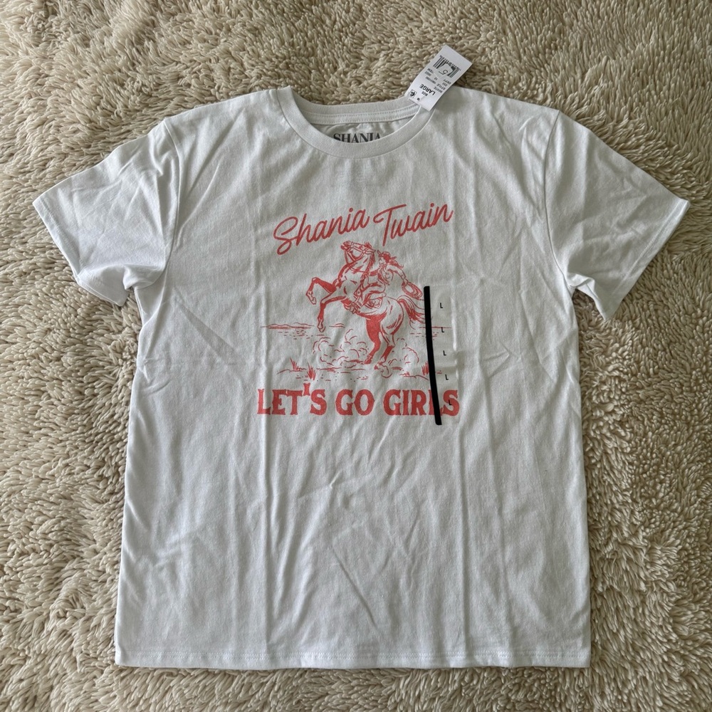 Shania Twain “Let’s Go Girls” Country Music Graphic Tee Kids Large NWT